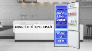 TỦ LẠNH ELECTROLUX NGĂN ĐÁ DƯỚI EBB3702K-A INVERTER ULTIMATETASTE 300 335L MÀU BẠC ( CÓ NGĂN ĐÔNG MỀM) - electrolux inverter 335 lit ebb3702k a 111022 052853