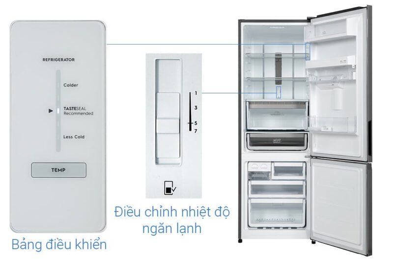 TỦ LẠNH ELECTROLUX NGĂN ĐÁ DƯỚI EBB3742K-A INVERTER ULTIMATETASTE 300 335L MÀU BẠC ( CÓ NGĂN ĐÔNG MỀM) - electrolux inverter 335 lit ebb3742k