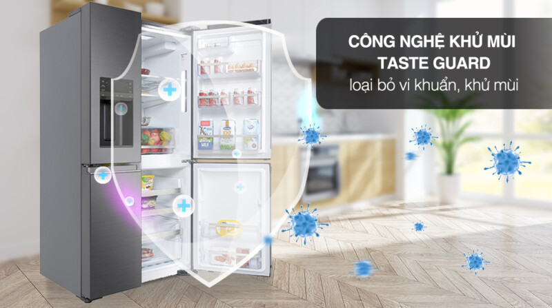 TỦ LẠNH ELECTROLUX 4 CÁNH 609 LÍT EQE6879A-B INVERTER ULTIMATETASTE 900 MÀU XÁM ĐẬM GLOSSY