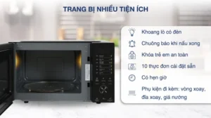 LÒ VI SÓNG ELECTROLUX ĐỂ BÀN TÍCH HỢP NƯỚNG ĐỐI LƯU 23L ULTIMATETASTE 500 EMG23D22B - em10