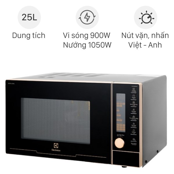 LÒ VI SÓNG ELECTROLUX ROSEGOLD KÈM CHỨC NĂNG NƯỚNG 25L EMG25D89GGP