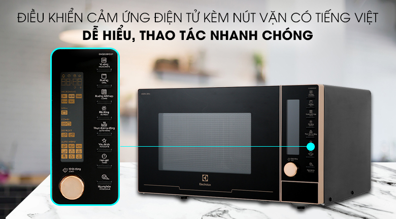 LÒ VI SÓNG ELECTROLUX ROSEGOLD KÈM CHỨC NĂNG NƯỚNG 25L EMG25D89GGP
