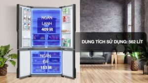 TỦ LẠNH ELECTROLUX 4 CÁNH 562L EQE5660A-B ULTIMATETASTE 700 MÀU ĐEN NHÁM MATT - eqe5660a b 2