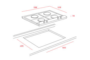 BẾP GA 4 VÙNG NẤU TEKA EW 60 4G AI AL CI - ew 60 4g 1 1