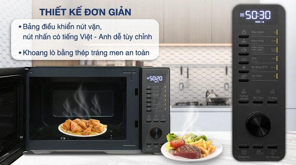 LÒ VI SÓNG ELECTROLUX ĐỂ BÀN TÍCH HỢP NƯỚNG ĐỐI LƯU 25L ULTIMATETASTE 500 EMG25D22BM