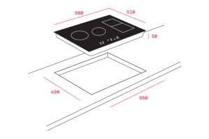 BẾP TỪ 2 VÙNG NẤU KẾT HỢP ĐA ĐIỂM TEKA IRF 9480 TFT TABLET - kich thuoc bep tu irf 9480 tft