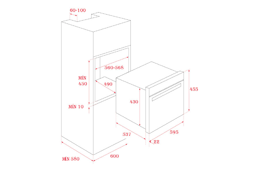 LÒ NƯỚNG ÂM TỦ TEKA HLC 847 SC - kich thuoc lo hap hlc 847 sc