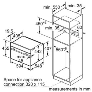 LÒ NƯỚNG KẾT HỢP HẤP ÂM TỦ SIEMENS HS736G3B1 IQ700 - kich thuoc lo nuong Siemens 600x450mm