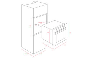 LÒ NƯỚNG ÂM TỦ TEKA HL 45.15 - kich thuoc lo nuong hl 45