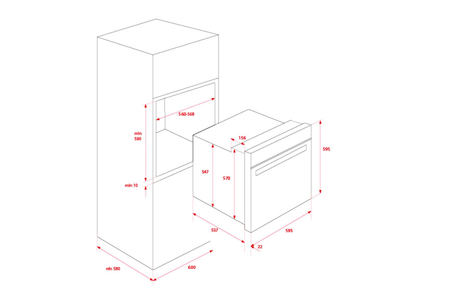 LÒ NƯỚNG ÂM TỦ TEKA IOVEN INOX - kich thuoc lo nuong ioven