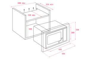 LÒ VI SÓNG ÂM TỦ TEKA ML 820 BI - kich thuoc lo vi song ml 820 bi