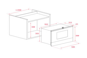 LÒ VI SÓNG ÂM TỦ TEKA MS 622 BI - kich thuoc lo vi song ms 622 bi