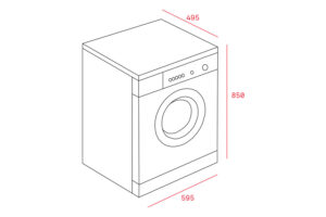 Máy giặt Teka TK4 1270 - kich thuoc may giat tk4 1270