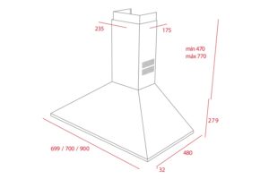 MÁY HÚT MÙI ÁP TƯỜNG TEKA DBB 90 - kich thuoc may hut mui dbb 60 70 90 1