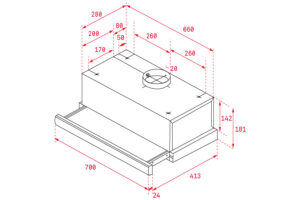 MÁY HÚT MÙI ÂM TỦ Teka TL 7420 - kich thuoc may hut mui tl 7420