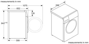 MÁY SẤY QUẦN ÁO BOSCH HMH.WTX87MH0SG 9KG SERIES 8 - kich thuoc may say Bosch WTX87MH0SG