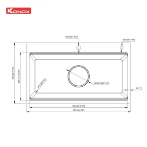 CHẬU RỬA BÁT 1 HỐ CHỐNG XƯỚC KONOX WORKSTATION SINK KN8751TS DEKOR - kn8751ts dekor 2 f8560e39c6ba43eb92d6b994868ee0c9 master