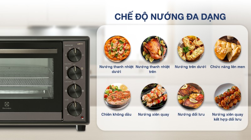 LÒ NƯỚNG ĐỂ BÀN ELECTROLUX EOT4022XFG ULTIMATETASTE 700 40L - lo nuong electrolux eot4022xfg 40 lit 120123 015307