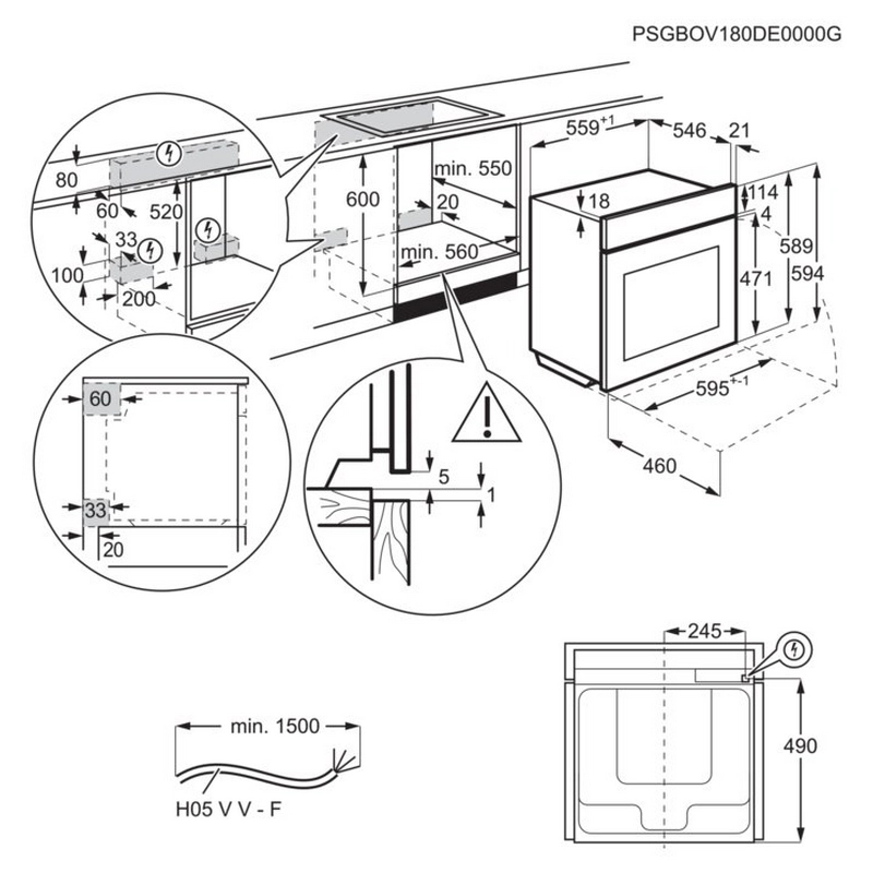 LÒ NƯỚNG ÂM TỦ ELECTROLUX KODEC75X 60CM ULTIMATETASTE 500 71L