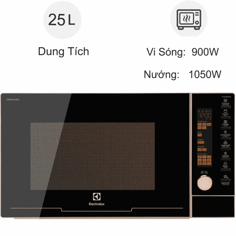 LÒ VI SÓNG ELECTROLUX ROSEGOLD KÈM CHỨC NĂNG NƯỚNG 25L EMG25D89GGP - lo vi song co n main 327