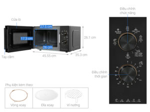 LÒ VI SÓNG ELECTROLUX ĐỂ BÀN TÍCH HỢP NƯỚNG 20L ULTIMATETASTE 300 EMG20K22B - lo vi song electrolux emg20k22b 20 lit 11