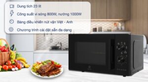 LÒ VI SÓNG ELECTROLUX ĐỂ BÀN TÍCH HỢP NƯỚNG ĐỐI LƯU 23L ULTIMATETASTE 300 EMG23K22B - lo vi song electrolux emg23k22b 23 lit638216635790983203