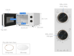 LÒ VI SÓNG ĐỂ BÀN ELECTROLUX 20L EMM20K22W ULTIMATETASTE 300 - lo vi song electrolux emm20k22w 20 lit 10