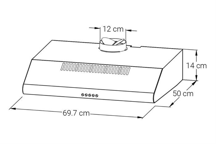THÔNG SỐ KĨ THUẬT CỦA MÁY HÚT MÙI COMFEE CH-70SF49B