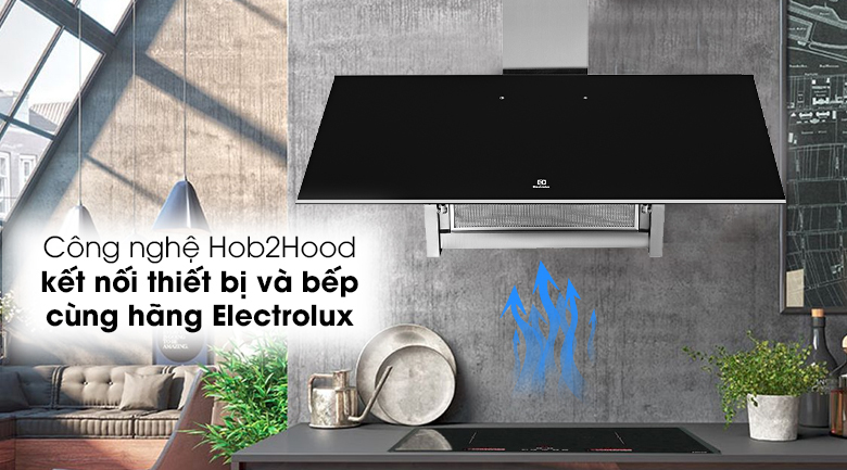 MÁY HÚT MÙI ELECTROLUX KFVB19K DẠNG KÍNH VÀ THÉP CAO CẤP