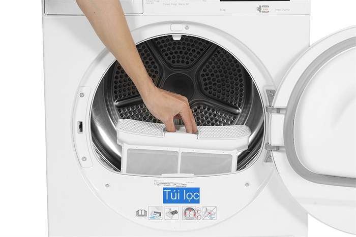 MÁY SẤY BƠM NHIỆT BOSCH 8 KG WTH83028SG - may say bom nhiet bosch 8kg wth83028sg 7 700x467 1