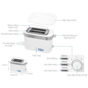MÁY NƯỚNG BÁNH MÌ ELECTROLUX E2TS1-100W - may nuong banh mi electrolux e2ts1 100w 506d3a82471142d58ba6e33174891808 master 1