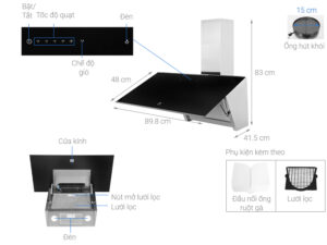 MÁY HÚT MÙI ELECTROLUX KFVB19K DẠNG KÍNH VÀ THÉP CAO CẤP - note 1 2