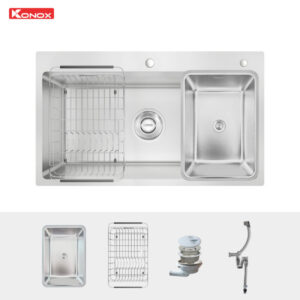 CHẬU RỬA BÁT CHỐNG XƯỚC KONOX WORKSTATION SINK KN8248SO DEKOR - phu kien chau rua bat chong xuoc kn8248SO dekor .png 1 1 1