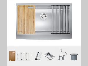 CHẬU RỬA BÁT KONOX WORKSTATION SINK – APRON SINK KN8051AS CURVE