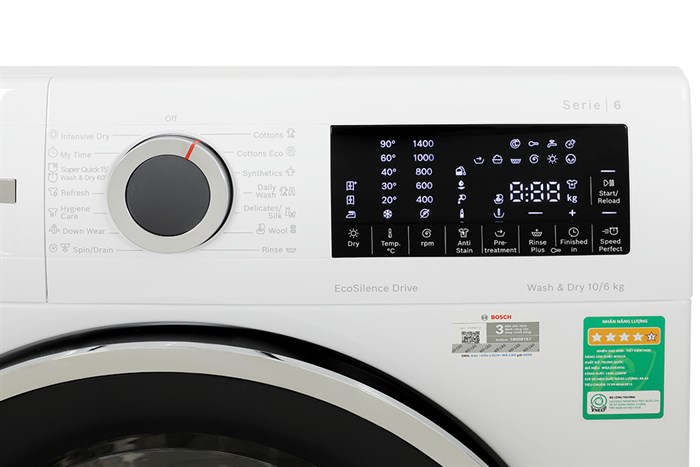 MÁY GIẶT BOSCH KẾT HỢP SẤY 10KG/6KG HMH.WNA254U0SG SERIES 6