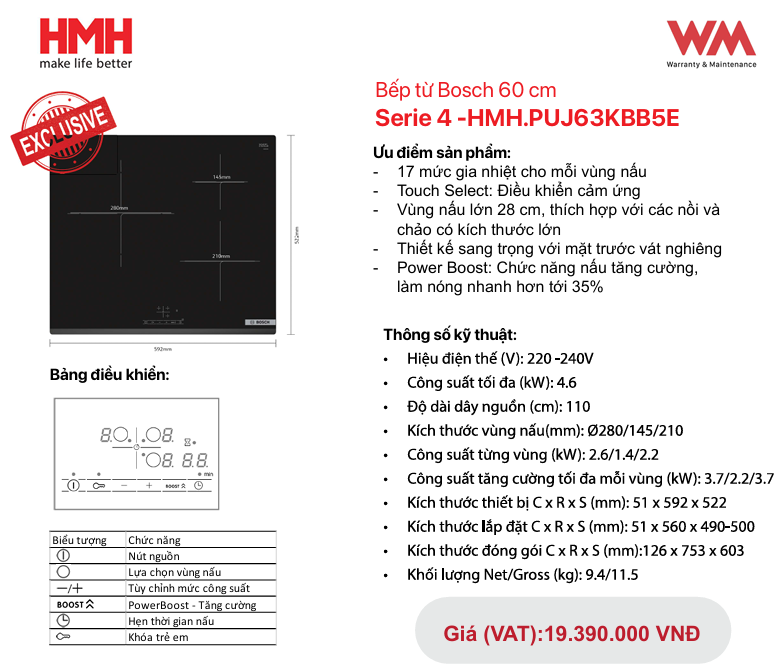 BẾP TỪ BOSCH PUJ63KBB5E 60CM SERIE 4 - screenshot 1716433409