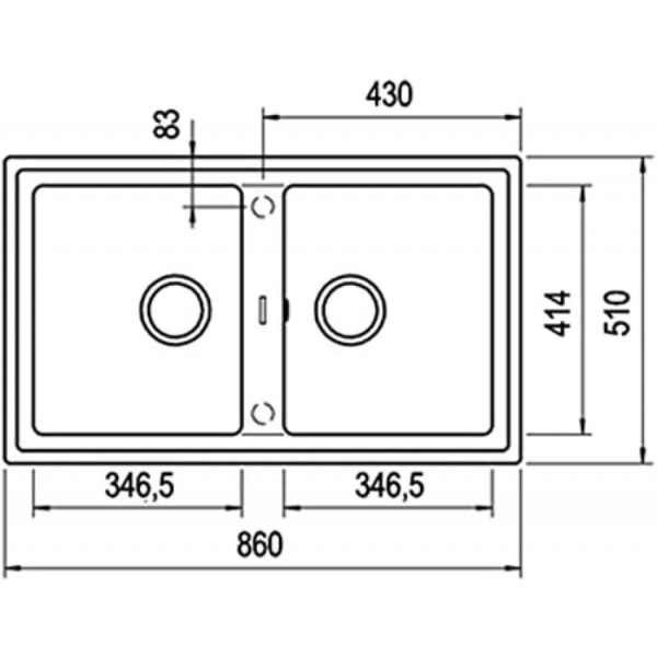 CHẬU ĐÁ NHÂN TẠO TEKA STONE 90 B-TG 2B BK 115260013 - son 111