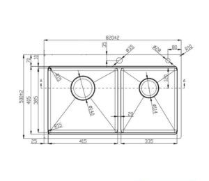 CHẬU RỬA BÁT KONOX WORKSTATION SINK – TOPMOUNT SINK KN8250TD - tskt chau rua bat workstation sink topmount sink kn8250td bepnhanphat
