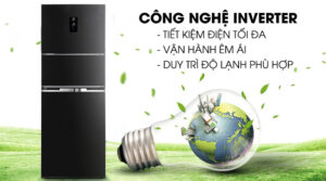 TỦ LẠNH ELECTROLUX 3 CÁNH 337 LÍT EME3700H-H INVERTER MÀU ĐEN BÓNG - tu lanh electrolux eme3700h h 8