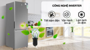 TỦ LẠNH ELECTROLUX NGĂN ĐÁ DƯỚI EBB3402K-A INVERTER ULTIMATETASTE 300 308L MÀU BẠC ( CÓ NGĂN ĐÔNG MỀM) - tu lanh electrolux inverter 308 lit ebb3402k a 111022 032542 1