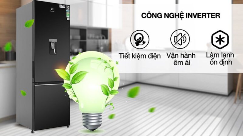 TỦ LẠNH ELECTROLUX NGĂN ĐÁ DƯỚI EBB3742M-H ULTIMATETASTE 300 335L