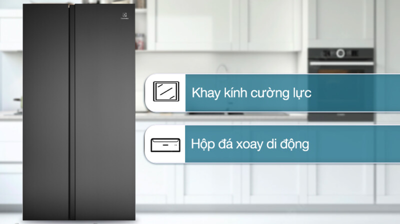 TỦ LẠNH SIDE BY SIDE ELECTROLUX 624 LÍT ESE6600A-BVN INVERTER ULTIMATETASTE 700 - ĐEN