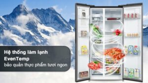 TỦ LẠNH SIDE BY SIDE ELECTROLUX 624 LÍT ESE6600A-BVN INVERTER ULTIMATETASTE 700 - ĐEN - tu lanh electrolux inverter 624 lit ese6600a bvn eventemp