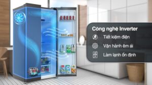 TỦ LẠNH SIDE BY SIDE ELECTROLUX 624 LÍT ESE6600A-AVN INVERTER ULTIMATETASTE 700 MÀU BẠC - tu lanh inverter ese6600a avn 624lit tiet kiem dien