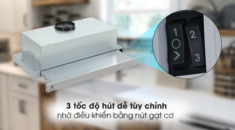 MÁY HÚT MÙI TÍCH HỢP ELECTROLUX LFP316S BẰNG THÉP 60CM
