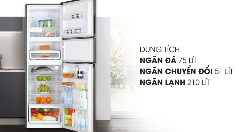 TỦ LẠNH ELECTROLUX 3 CÁNH 337 LÍT EME3700H-A INVERTER MÀU BẠC