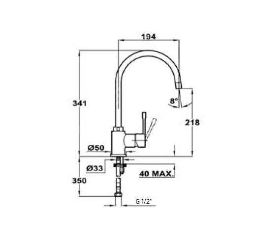 Vòi rửa Teka ARES - voi ares