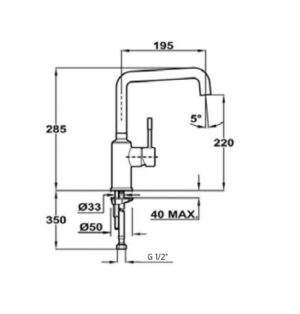 VÒI RỬA TEKA FRAME 915 509150210 - voi frame915