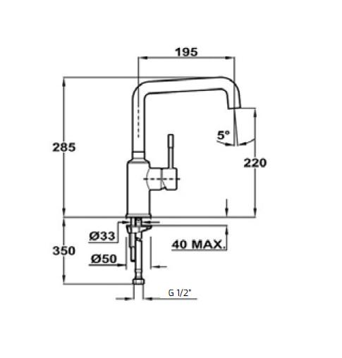 VÒI RỬA TEKA FRAME 915 509150210 - voi frame915