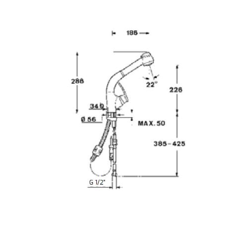 Vòi rửa Teka MC 10 PLUS - voi mc10plus